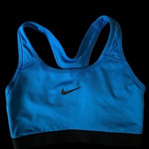 Size small blue and black nike sports bra great condition
